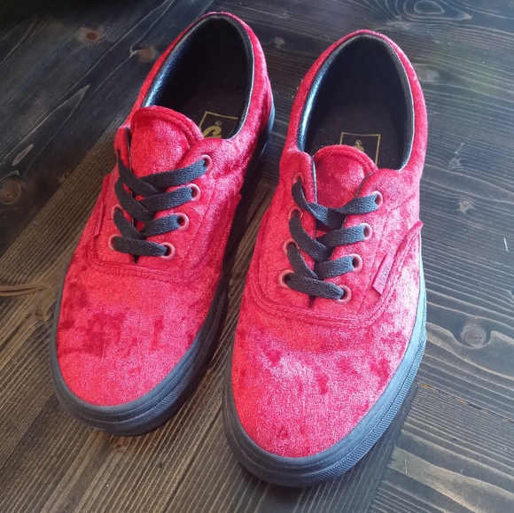 ❤Royal Red Velvet VANS❤ - Picture 5 of 8